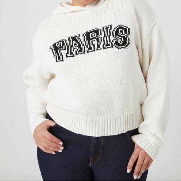 BRAND NEW Paris Hooded Knit Sweater SZ 1X - Picture 2 of 5